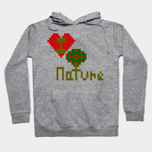 I Love Nature Pixelart Hoodie